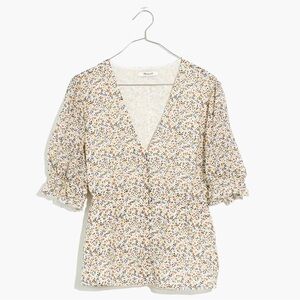 Madewell Silky Floral Top NWOT